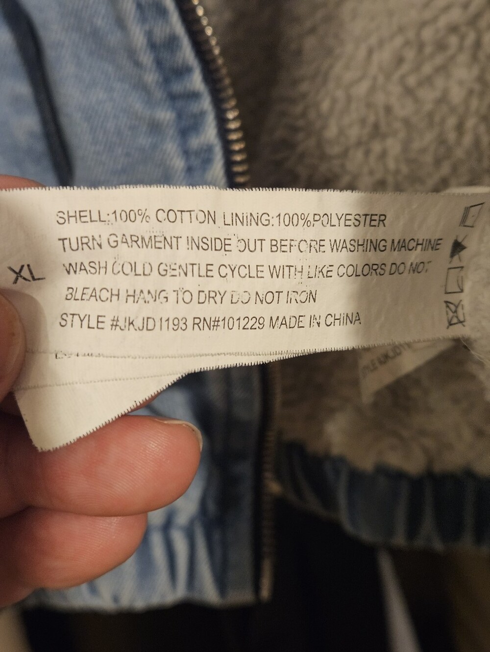 Light Blue Hooded Kids Jean Jacket - [Brand Unspecified] - Picture 4 of 6